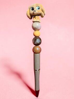 Handmade Puppy Dog with Blue eyes Pen